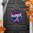 Atlanta Braves Halloween Round Door Decor with Hanging Rope, 18x18