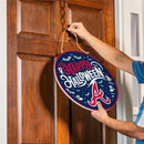 Atlanta Braves Halloween Round Door Decor with Hanging Rope, 18x18