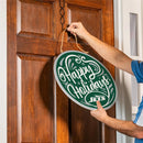 New York Jets Holiday Round Door Decor with Hanging Rope, 18x18