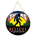 Detroit Tigers Bigfoot Round Door Decor with Hanging Rope, 18x18
