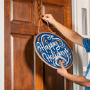 New York Mets Holiday Round Door Decor with Hanging Rope, 18x18