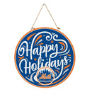 New York Mets Holiday Round Door Decor with Hanging Rope, 18x18