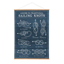 Seaside Retreat Indoor Wall Decor Canvas Tapestry, Sailing Knots 52"X 36" Canvas Tapestry