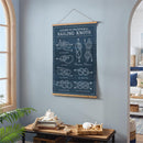 Seaside Retreat Indoor Wall Decor Canvas Tapestry, Sailing Knots 36"x24" Canvas Tapestry