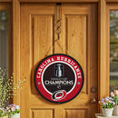 Carolina Hurricanes 2026 Stanley Cup Champions Door Decor with Hanging Rope, 18x18