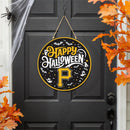 Pittsburgh Pirates Halloween Round Door Decor with Hanging Rope, 18x18