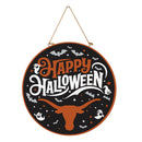 University of Texas Halloween Round Door Decor with Hanging Rope, 18x18