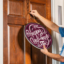 Texas A&M Holiday Round Door Decor with Hanging Rope, 18x18