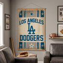 Los Angeles Dodgers, Canvas Wall Tapestry, Large, 54x36