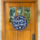 Houston Astros Holiday Round Door Decor with Hanging Rope, 18x18