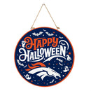 Denver Broncos Halloween Round Door Decor with Hanging Rope, 18x18