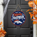 Denver Broncos Halloween Round Door Decor with Hanging Rope, 18x18
