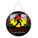 Carolina Hurricanes Bigfoot Round Door Décor with Hanging Rope, 18x18