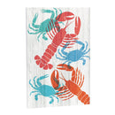Coastal Wooden Wall Art Crab Lobster 16x24"