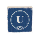 Coastal Wooden Plock Monogram Nautical 6" U U