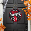 University of South Dakota Halloween Round Door Decor with Hanging Rope, 18x18