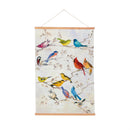 Cottage Garden Indoor Wall Decor Canvas Tapestry, Birds on Branches 36"x24" Canvas Tapestry
