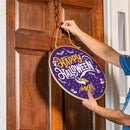 Minnesota Vikings Halloween Round Door Decor with Hanging Rope, 18x18