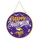 Minnesota Vikings Halloween Round Door Decor with Hanging Rope, 18x18