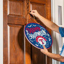 Texas Rangers Halloween Round Door Decor with Hanging Rope, 18x18