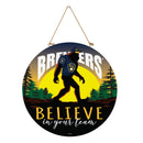 Milwaukee Brewers Bigfoot Round Door Decor with Hanging Rope, 18x18