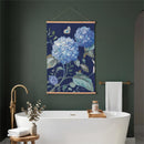VivaStyle Hydrangea Haven Indoor Wall Décor Canvas Tapestry, Hydrangea Butterfly 36"x24" Canvas Tape