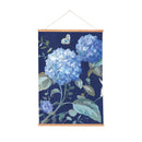 VivaStyle Hydrangea Haven Indoor Wall Décor Canvas Tapestry, Hydrangea Butterfly 36"x24" Canvas Tape