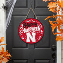 University of Nebraska Halloween Round Door Decor with Hanging Rope, 18x18