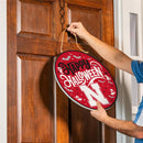 University of Nebraska Halloween Round Door Decor with Hanging Rope, 18x18