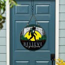 Michigan State University Bigfoot Round Door Decor with Hanging Rope, 18x18
