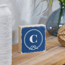 Coastal Wooden Plock Monogram Nautical 6" C C