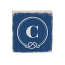 Coastal Wooden Plock Monogram Nautical 6" C C