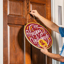 University of Southern California Holiday Round Door Decor with Hanging Rope, 18x18