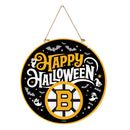 Boston Bruins Halloween Round Door Decor with Hanging Rope, 18x18