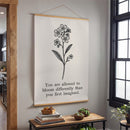 Heart of the Home Indoor Wall Décor Canvas Tapestry, You are Allowed to Bloom Differently 52"X 36" C