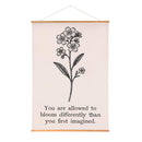 Heart of the Home Indoor Wall Décor Canvas Tapestry, You are Allowed to Bloom Differently 52"X 36" C