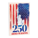 Red White & Bloom Indoor Wood Wall Decor, 250 America The Beautiful, 24"x16"