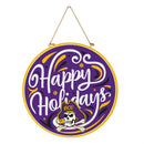 East Carolina University Holiday Round Door Decor with Hanging Rope, 18x18