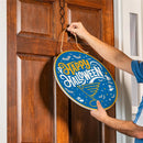 St Louis Blues Halloween Round Door Decor with Hanging Rope, 18x18