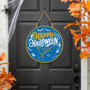 St Louis Blues Halloween Round Door Decor with Hanging Rope, 18x18