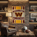 Washington Commanders, Canvas Wall Tapestry, Large, 54x36