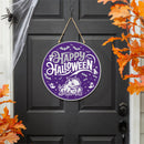 Texas Christian University Halloween Round Door Decor with Hanging Rope, 18x18