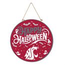 Washington State University Halloween Round Door Decor with Hanging Rope, 18x18