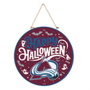 Colorado Avalanche Halloween Round Door Decor with Hanging Rope, 18x18