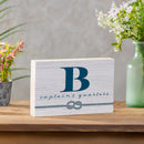 Coastal Wooden Plock Monogram Captain 12x8" B B