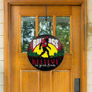 University of Georgia Bigfoot Round Door Decor with Hanging Rope, 18x18