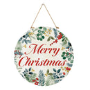 VivaStyle Festive Foliage Wood Door Decor, "Merry Christmas", 18"