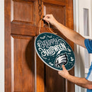 Philadelphia Eagles Halloween Round Door Decor with Hanging Rope, 18x18