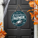 Philadelphia Eagles Halloween Round Door Decor with Hanging Rope, 18x18