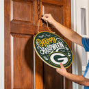 Green Bay Packers Halloween Round Door Decor with Hanging Rope, 18x18